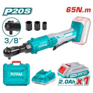 Акумулаторна тресчотка TOTAL TDRLI2060152 с батерия и зарядно, 20 V, 2 Ah, 3/8", 65 Nm
