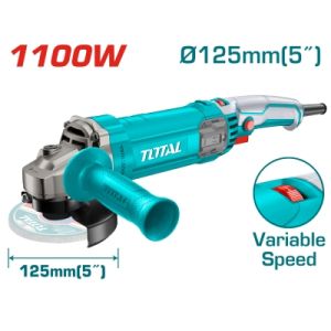 Ъглошлайф TOTAL Industrial TG110125565E, 1100 W, Ø 125 мм, 5000 - 12000 об/мин