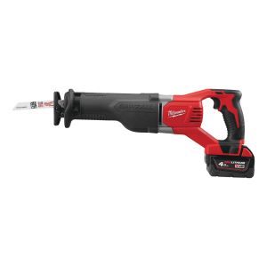 Акумулаторен саблен трион Milwaukee M18 BSX-402C с батерия и зарядно, 18 V, 4.0 Ah, ход на ножа 28 мм