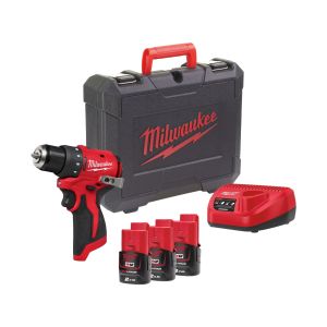 Акумулаторен безчетков винтоверт Milwaukee M12 BLDDRC-203C с батерия и зарядно, 12 V, 2.0 Ah, 40 Nm, патронник 10 мм